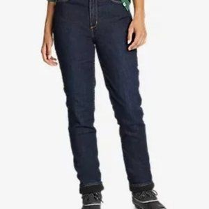 Eddie Bauer Fleece Lined Straight Leg Jeans